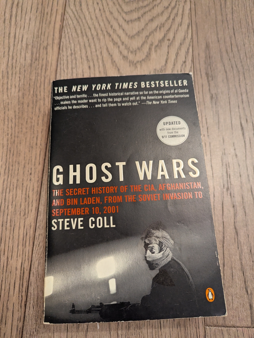 Steve Coll Ghost Wars Paperback Book - Black